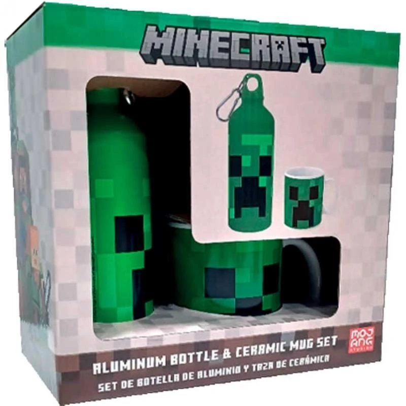 Zestaw Minecraft: butelka wielokrotnego użytku plus kubek