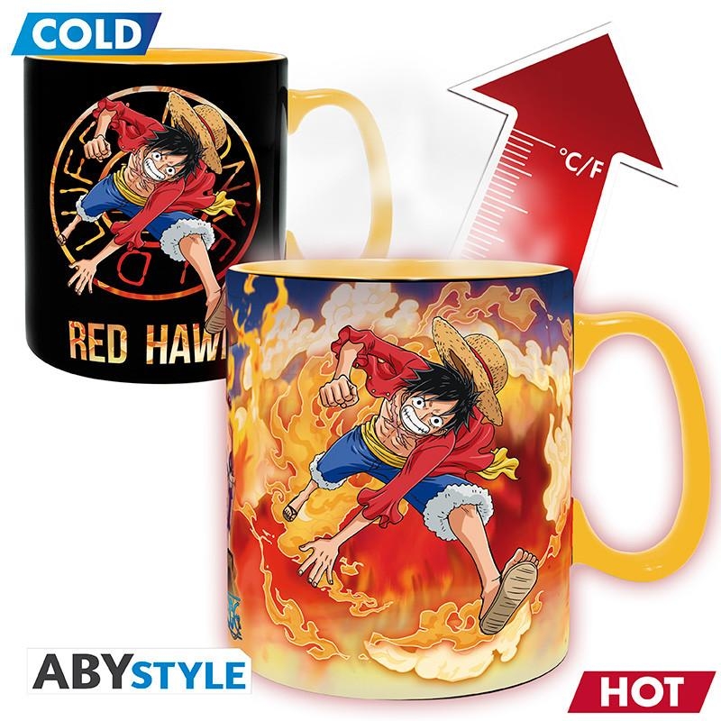 ONE PIECE mug heat change (460 ml) - Luffy & Sabo