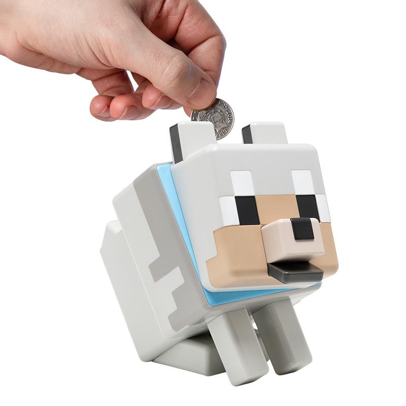 Minecraft Wolf Shaped Money Box (high: 14,3 cm)