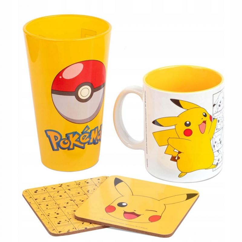 Pokemon - Pikachu gift set: mug, glass, 2 x coasters
