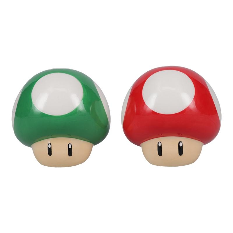 Super Mario Mushroom Salt and Pepper Shakers