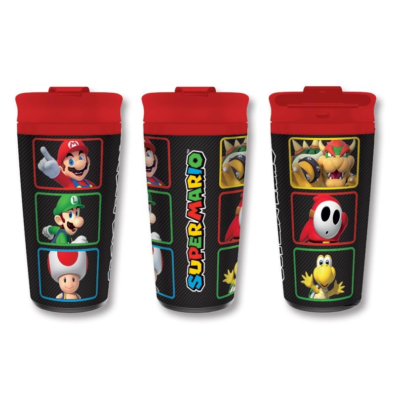 SUPER MARIO (COLOUR BLOCKS) METAL TRAVEL MUG