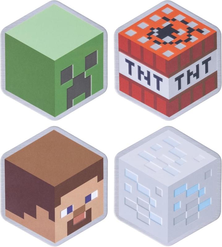 Minecraft Metal Coasters set (4 pcs)