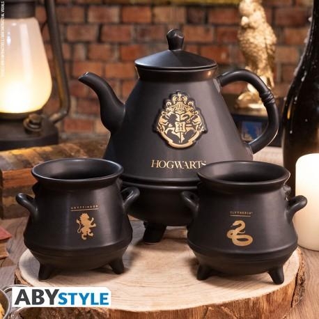 HARRY POTTER - Teapot with Hogwarts cauldrons set