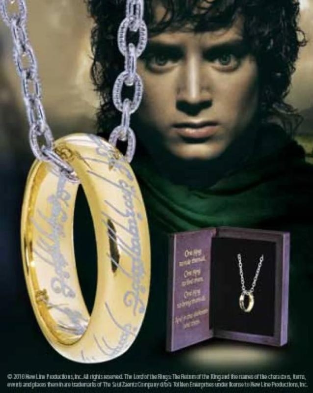 Lord of the Rings - The One Ring Silver Ring with Chain Replika
