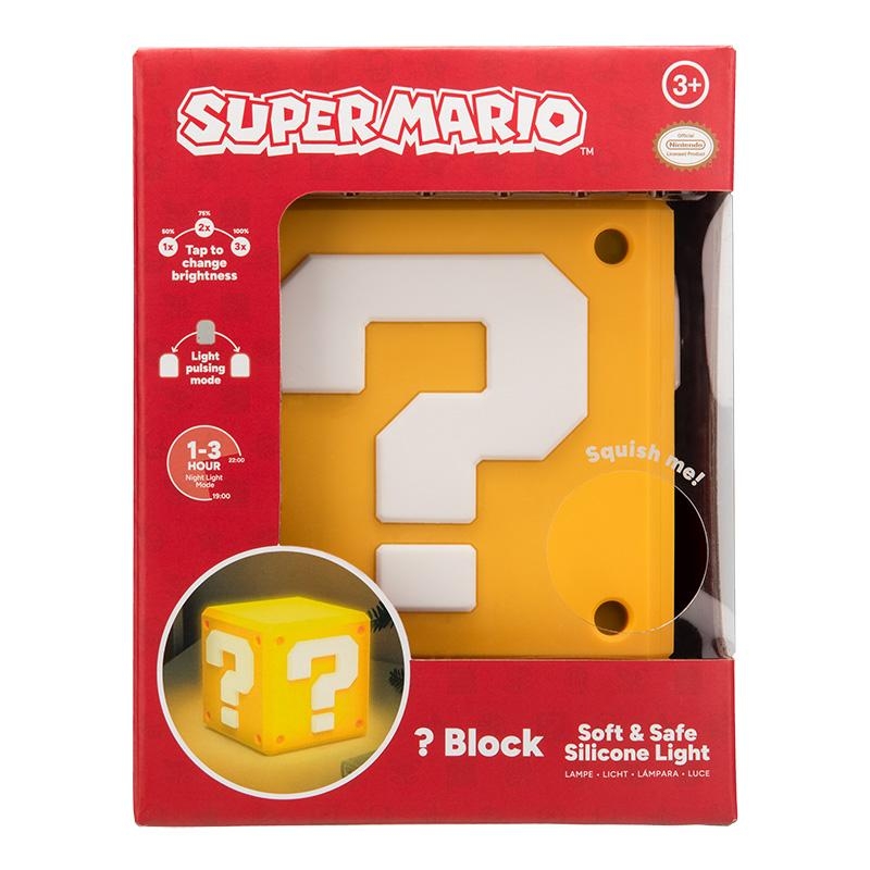 Super Mario Question Block SquishyGlo Light Rechargeable (high: 13 cm)