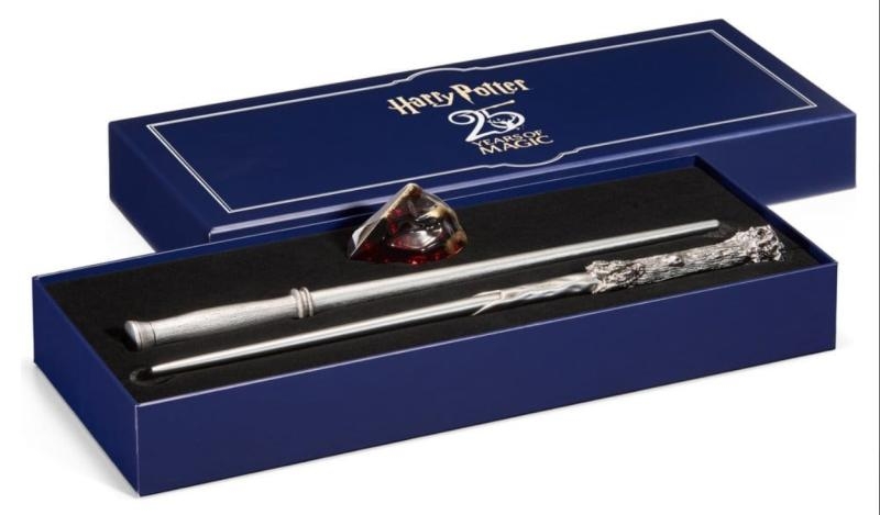 Harry Potter 25th Anniversary Sorcerers Stone and Wand Set