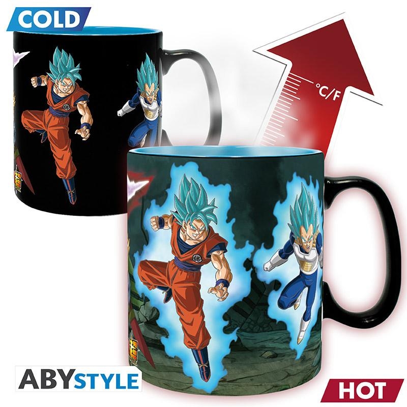 DRAGON BALL SUPER Mug Heat Change (460 ml) Saiyans vs Black