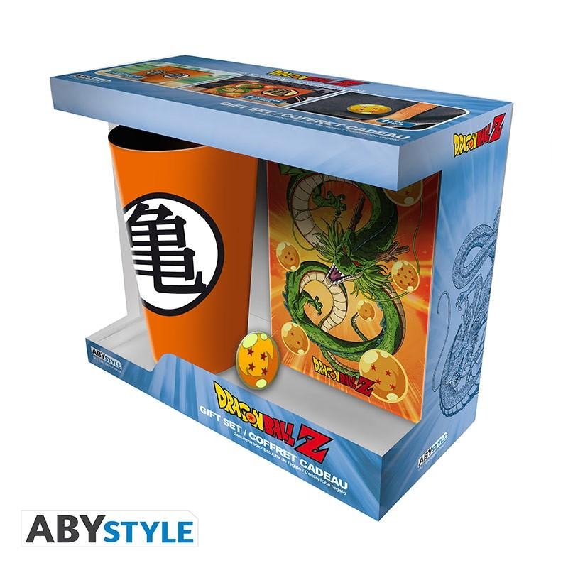 DRAGON BALL gift set: XXL glass, pin, A6 pocket notebook