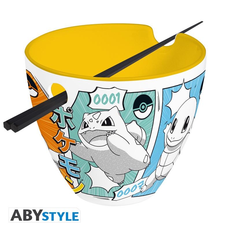 Pokemon ramen bowl with chopsticks - Starters Manga