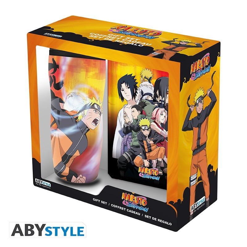 NARUTO SHIPPUDEN gift set: travel mug + notebook