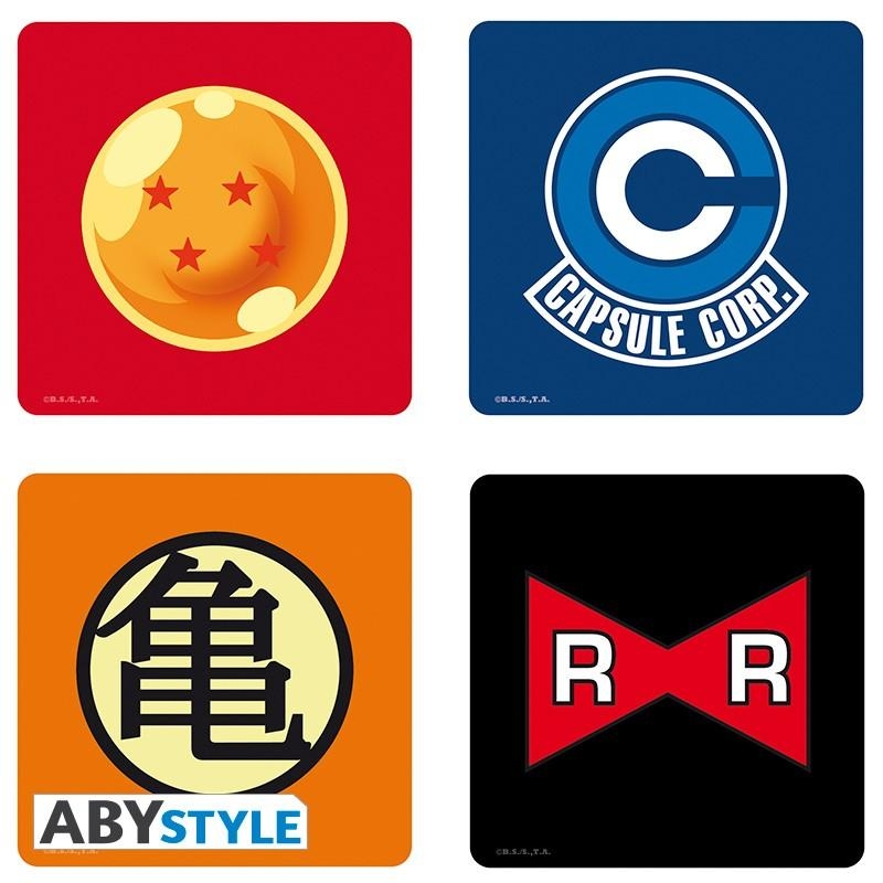 DRAGON BALL set 4 Coasters - Symbols