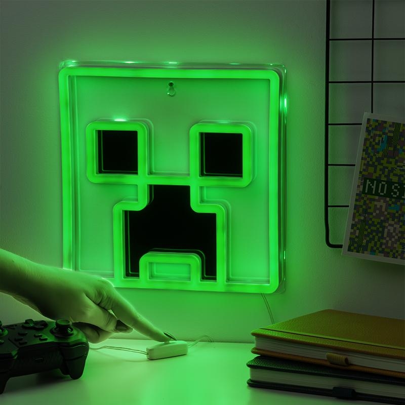 Minecraft Creeper Wall Mountable LED Neon Light (high: 25 cm)