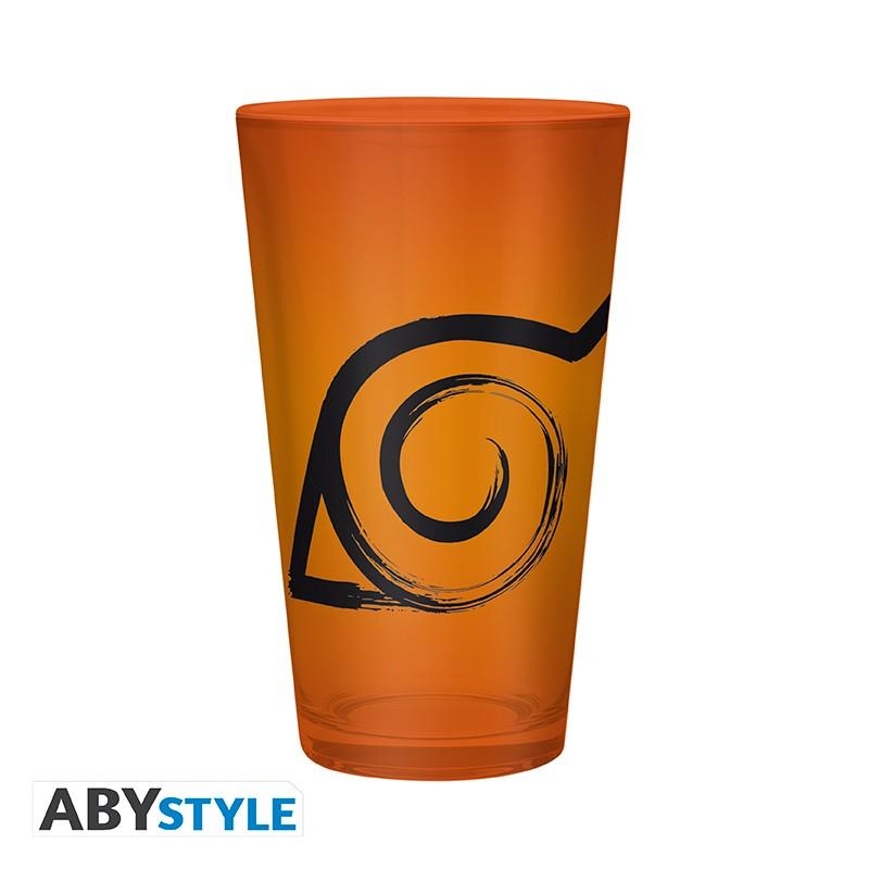 Naruto Shippuden Large Glass (400ml) - Konoha & Seal