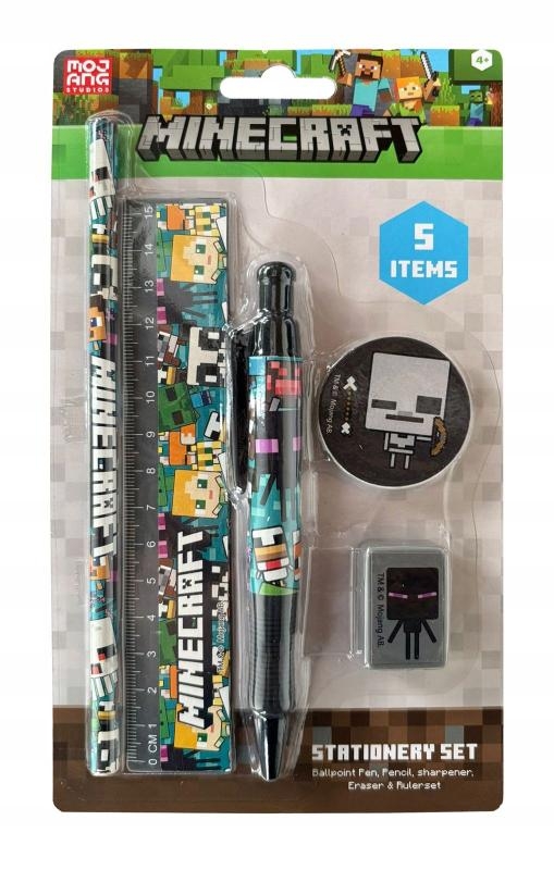 MINECRAFT (CHIBI SKELETON) ESSENTIAL 5 PC STATIONERY SET