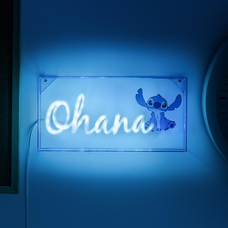 Disney Stitch Ohana LED Neon Light