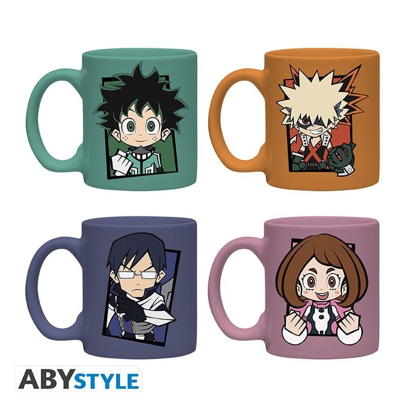 MY HERO ACADEMIA set 4 espresso mugs - Chibi