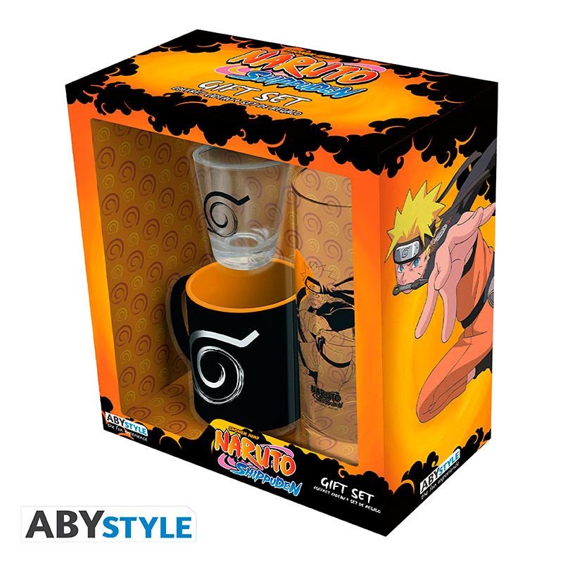 NARUTO SHIPPUDEN gift set: glass, espresso set