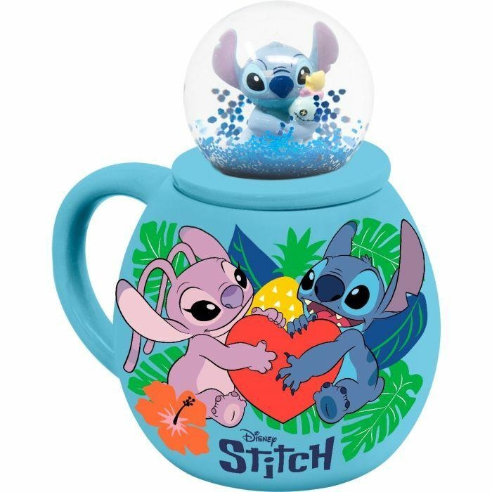 DISNEY LILO & STITCH (LOVE) SNOW GLOBE 3D MUG