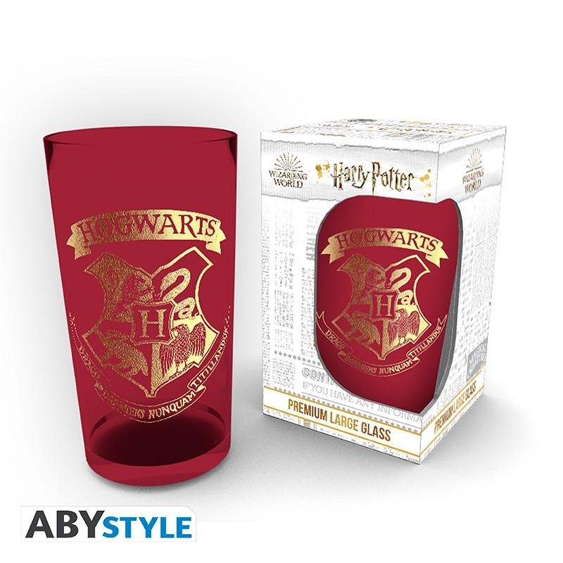 HARRY POTTER large glass (400ml) - Emblem