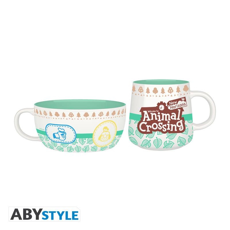 ANIMAL CROSSING - Breakfast Set Mug + Bowl - Characters