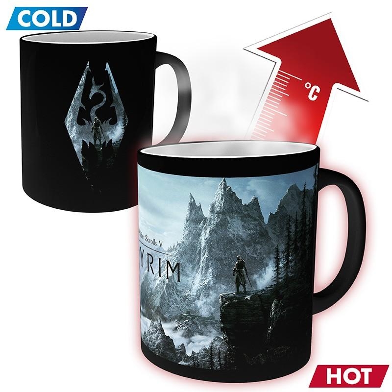 Skyrim Dragon Symbol heat change mug