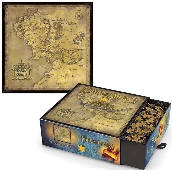 Lord of the Rings Middle earth’s map (1000 elements)
