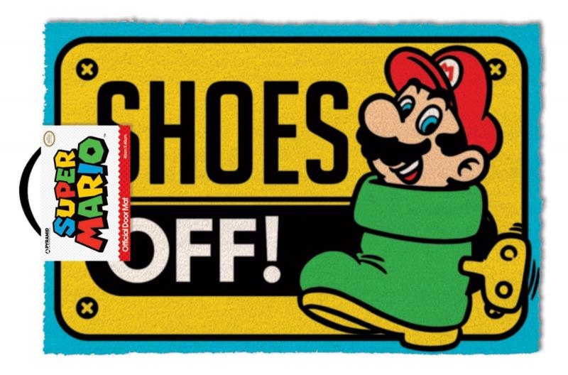 SUPER MARIO (SHOES OFF COLOUR) DOOR MAT