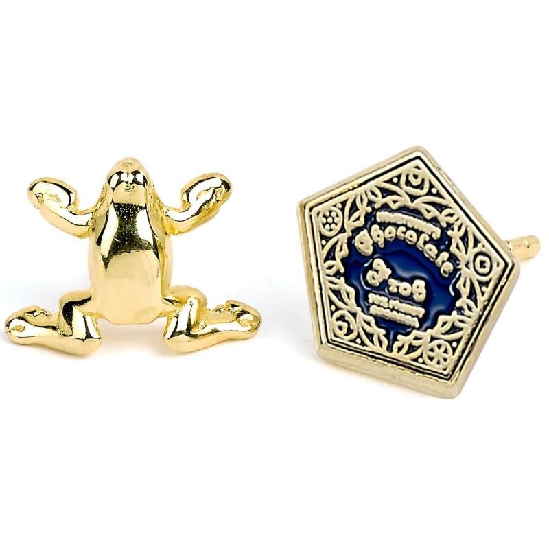 Harry Potter Chocolate Frog & Box gold plated stud