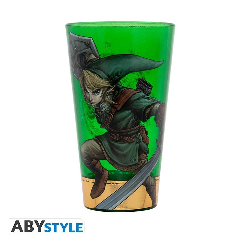 THE LEGEND OF ZELDA premium large glass (400 ml) - Link