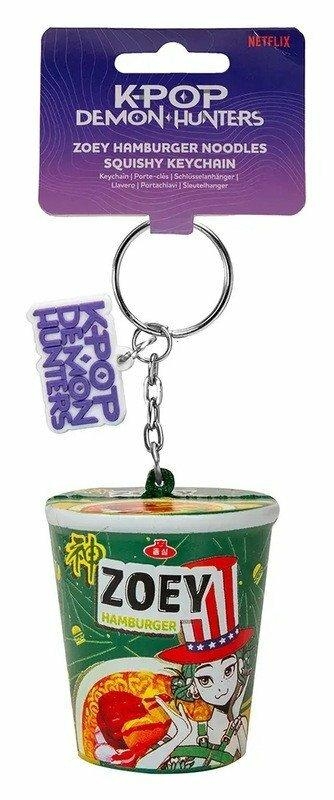 K-Pop Demon Hunters squishy keychain - Zoey Hamburger Noodles