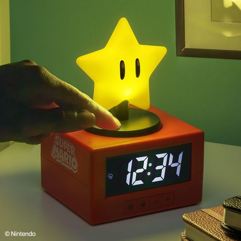 Super Mario - Super Star Icon Alarm Clock (high: 15 cm)