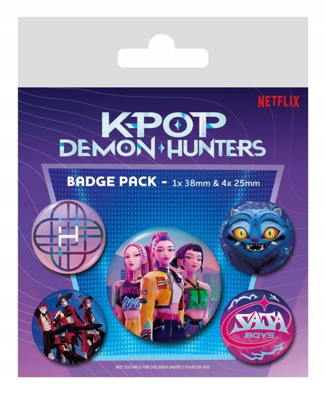K-POP Demon Hunters badge pack (5 pcs)