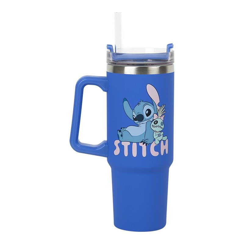 Disney Blue Insulated Cup and Straw (900 ml) Stitch