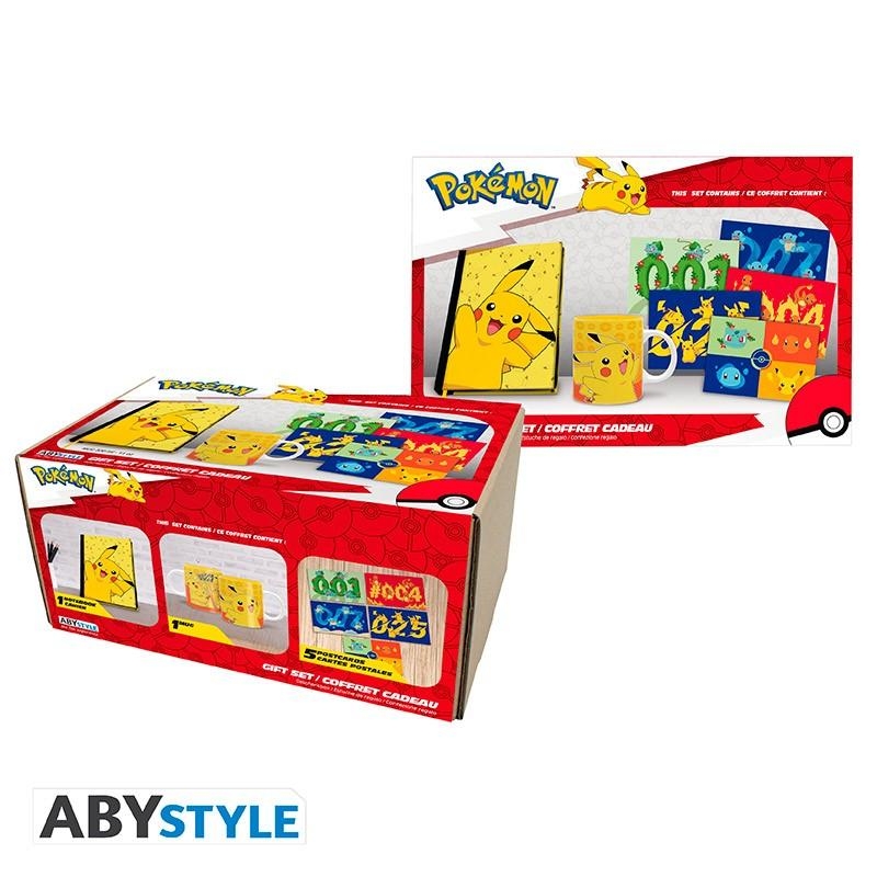 Pokemon "Pikachu" gift set: A5 notebook, mug, 1set of postcards