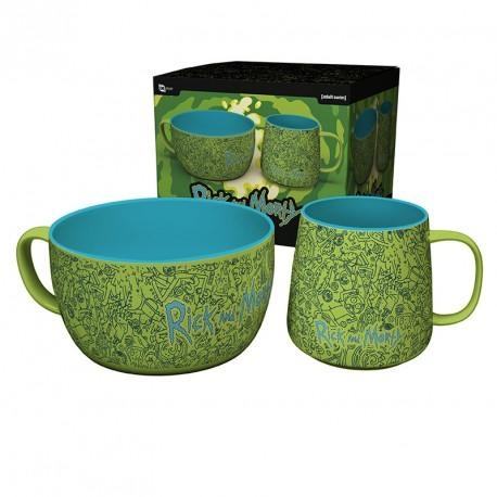 RICK & MORTY Breakfast Set Mug + Bowl