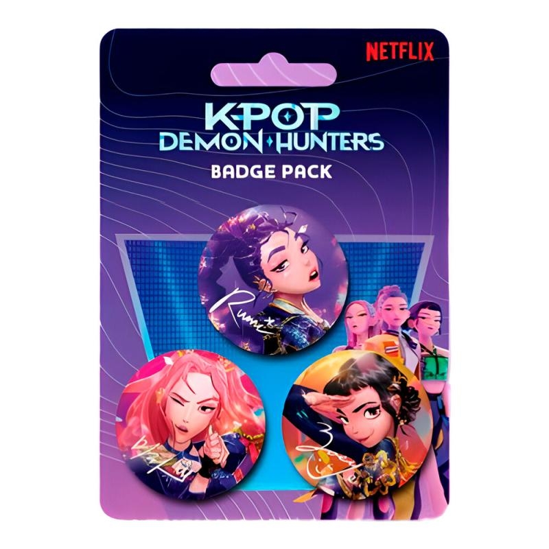 K-POP Demon Hunters badge packs - Huntrix (3 pcs)