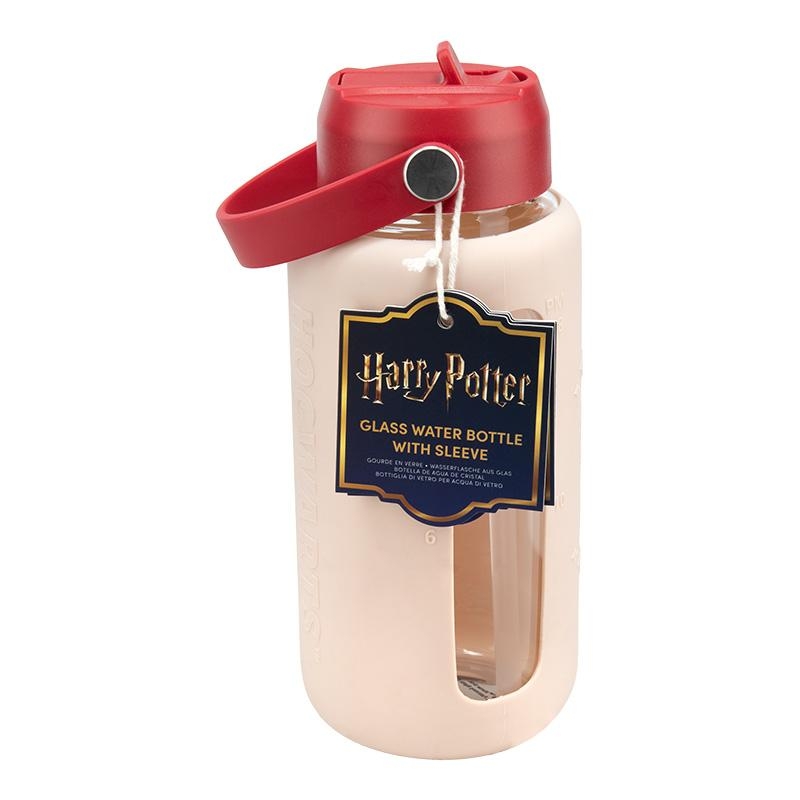 Harry Potter Glass Water Bottle with Sleeve (800 ml)