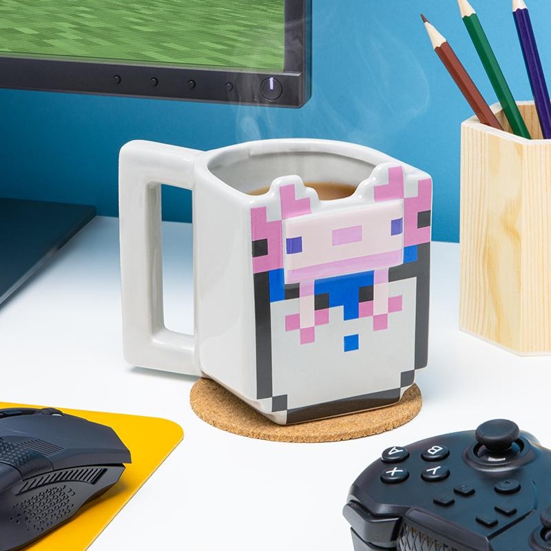 Minecraft Axolotl 3D Shaped Mug