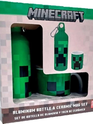 Zestaw Minecraft: butelka wielokrotnego użytku plus kubek