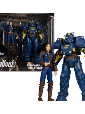 Fallout 4 Statue 2-Pack T-60 Vault Tec & Sole Survivor 18 cm
