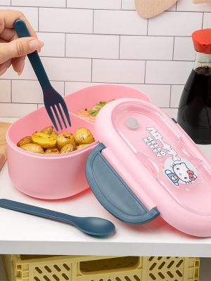 Hello Kitty Bento Box with cutlery