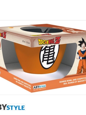 Dragon Ball - Ramen Bowl with chopsticks - Goku symbols