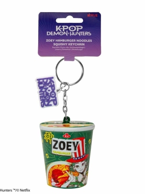 K-Pop Demon Hunters squishy keychain - Zoey Hamburger Noodles