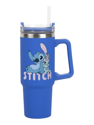 Disney Blue Insulated Cup and Straw (900 ml) Stitch