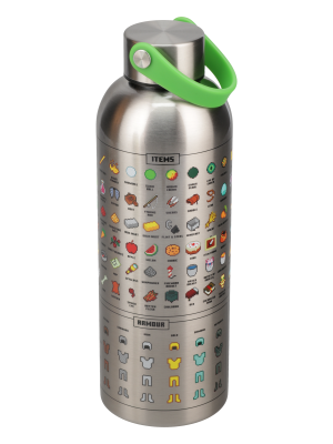 Minecraft Metal Water Bottle with Carry Loop