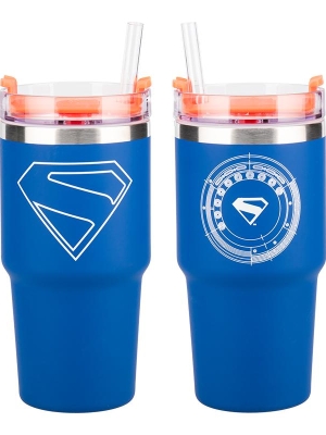 Superman insulated cup and straw (600 ml)