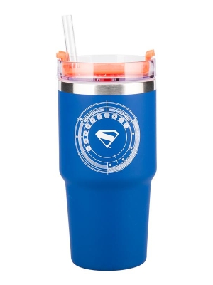 Superman insulated cup and straw (600 ml)