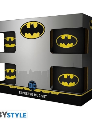 DC COMICS - Set 4 espresso mugs - Batman Iconic