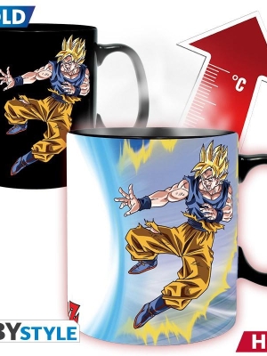 DRAGON BALL Mug Heat Change (460 ml) - Goku vs Buu